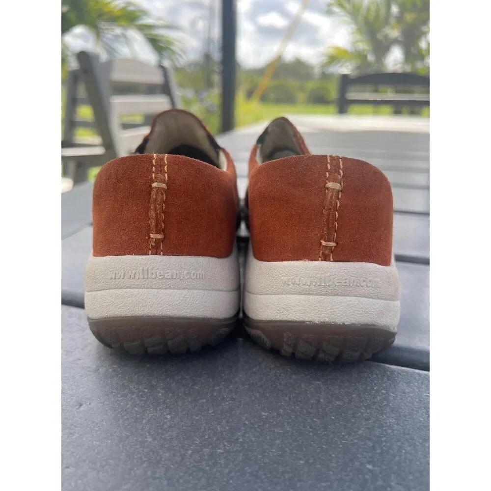 L.L Bean Women Slip-On Suede Walking Shoes Size 7.5M